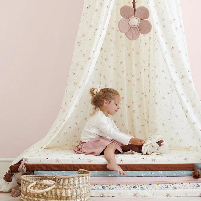 Ręcznie robiona bawełniana muszla/kwiat do namiotu dziecięcego jako ozdoba ściany w sypialni - Wianko - 5