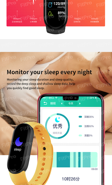 Inteligentna opaska na rękę M6 z kamerą i pilotem zdalnego połączenia, monitorowanie tętna, alarm bezruchu, krokomierz i funkcje fitness - Wianko - 4