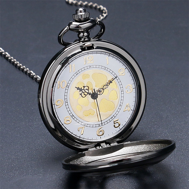 Srebrny wisiorek zegarka kieszonkowego Fob z naszyjnikiem dla kobiet i mężczyzn - Wianko - 10