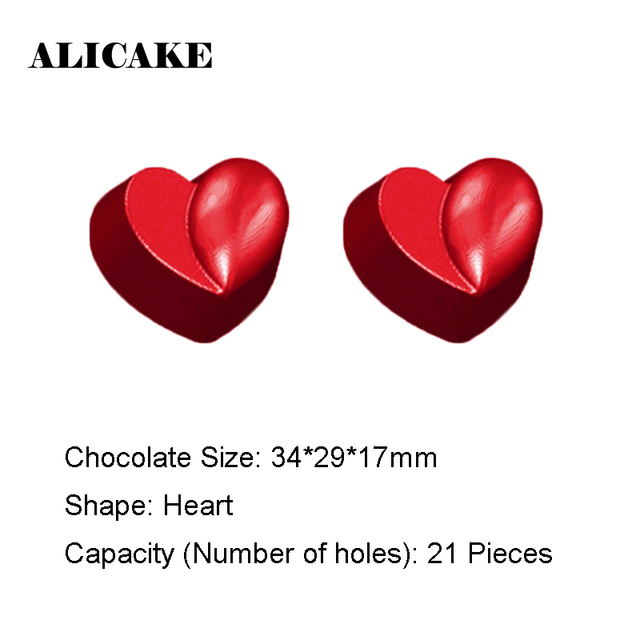 Forma do czekolady w kształcie serca z poliwęglanu - Wianko - 19