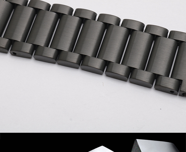 Pasek ze stali nierdzewnej 20mm 22mm do zegarka Huawei 2 GT PRO, kolor czarny - Wianko - 13