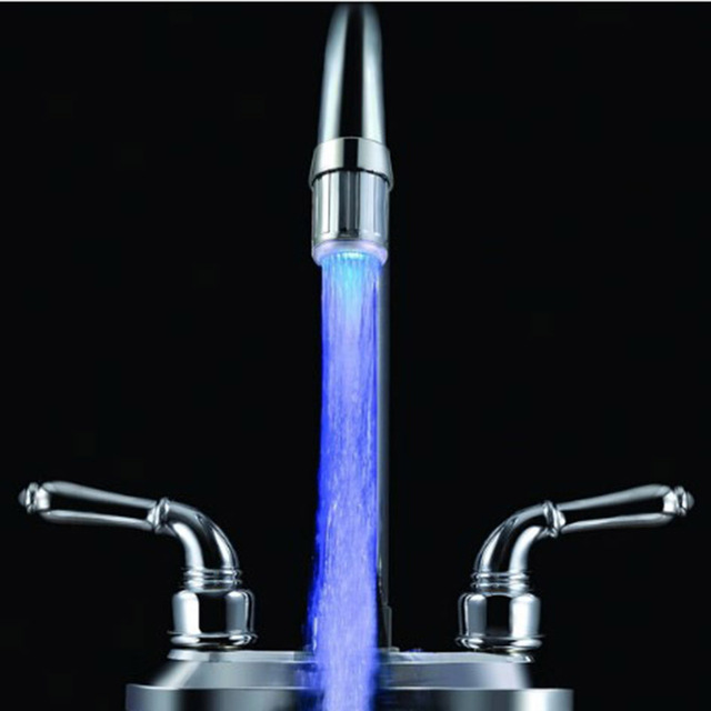 Kraniak LED Tap z dyszą na wylewkę prysznicową 3 kolorów światła - wrażliwa na ciepło - łazienka i kuchnia - oszczędzanie wody - Wianko - 9