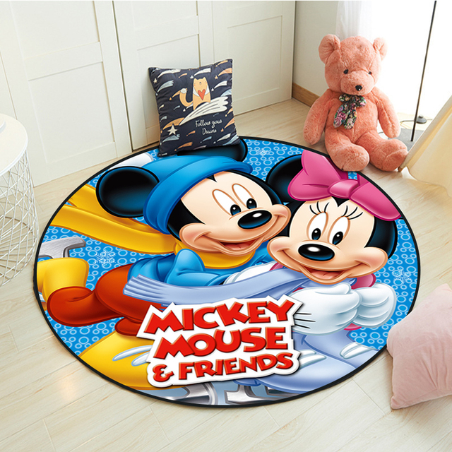 Dywan 3D Mickey Minnie dla dzieci - mata do zabawy w sypialni, antypoślizgowa, składana - Wianko - 1