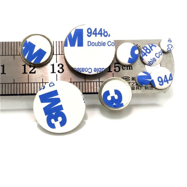 10P-100P krążek magnetyczny samoprzylepny 6x1,5, 6x2, 6x3, 6x4, 6x5 mm neodymowy magnes NdFeB na lodówkę - Wianko - 6