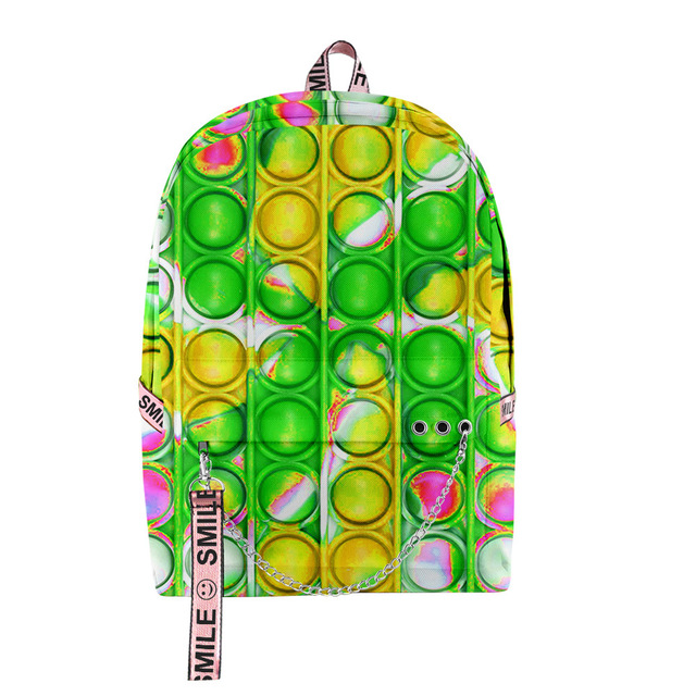 Plecak z zabawką typu Fidget Rainbow Push Bubble dla dzieci - Wianko - 3