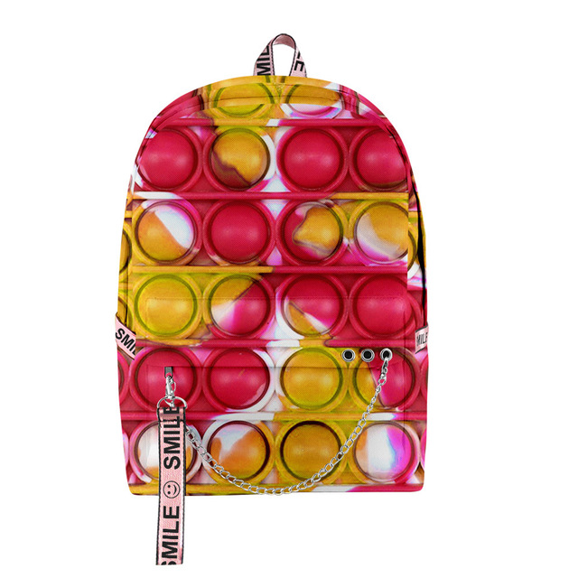 Plecak z zabawką typu Fidget Rainbow Push Bubble dla dzieci - Wianko - 4