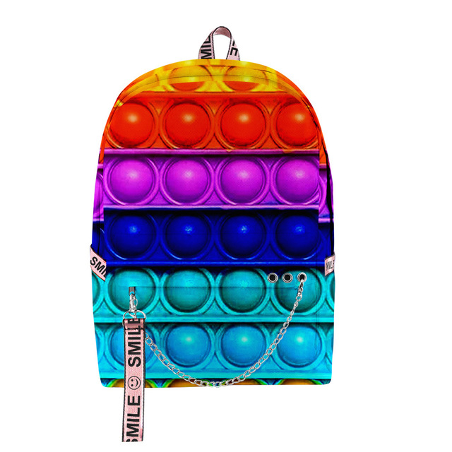Plecak z zabawką typu Fidget Rainbow Push Bubble dla dzieci - Wianko - 8