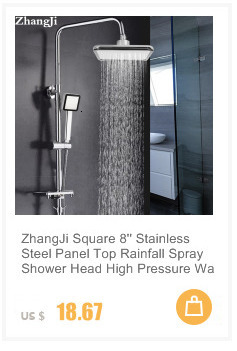 Uchwyt ścienny do łazienki ZhangJi - Panel prysznicowy z deszczownicą 10 Cal, kwadratowa słuchawka prysznicowa ze stali nierdzewnej, o długości 25 cm - Wianko - 32