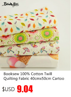 100% bawełniana tkanina Booksew Telas Tissu Cartoon - seria zwierząt kwiatowych 25x160cm - DIY Patchwork, dla dzieci - Wianko - 178