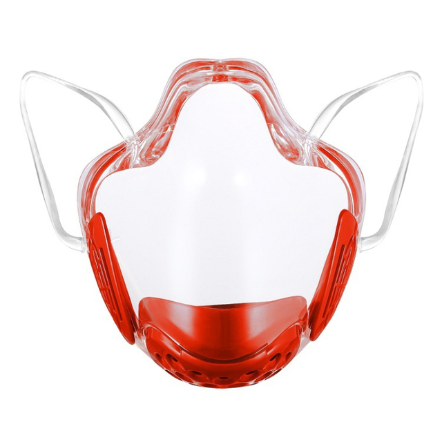 Maska ochronna z tworzywa sztucznego z przezroczystymi ustami, filtr gąbkowy, wielokrotnego użytku - Wianko - 10