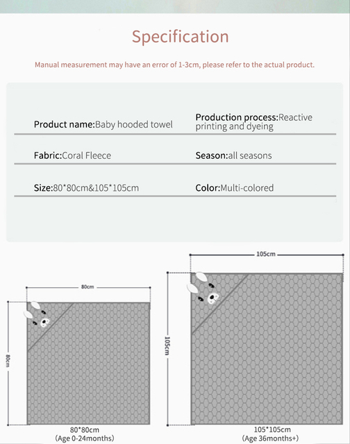 Miękki i chłonny ręcznik z kapturem dla dziecka, wykonany z organicznej bawełny - Wianko - 8