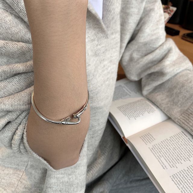 Bransoletka srebrna próby 925 z nowym modnym, kreatywnym, vintage designem - handmade, hook party - biżuteria akcesoria prezentowe dla par - Wianko - 12