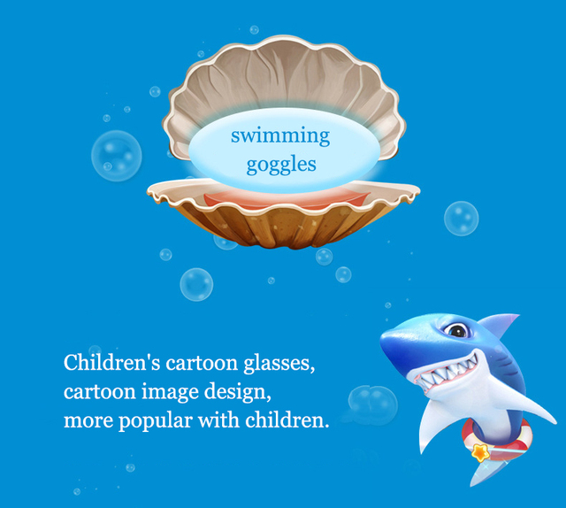Okulary pływackie dla dzieci Anti Fog HD Cartoon, nurkowanie, surfing, wodoodporne, ochronne - Wianko - 3