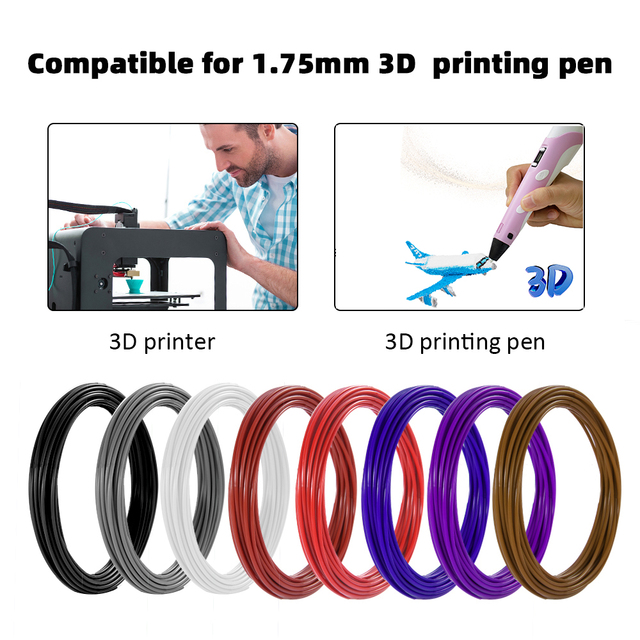 HooMore Refill Filament 3D PLA - 10/20/30 kolorów 1.75mm, materiały do drukowania z tworzywa sztucznego do pióra 3D - Wianko - 2