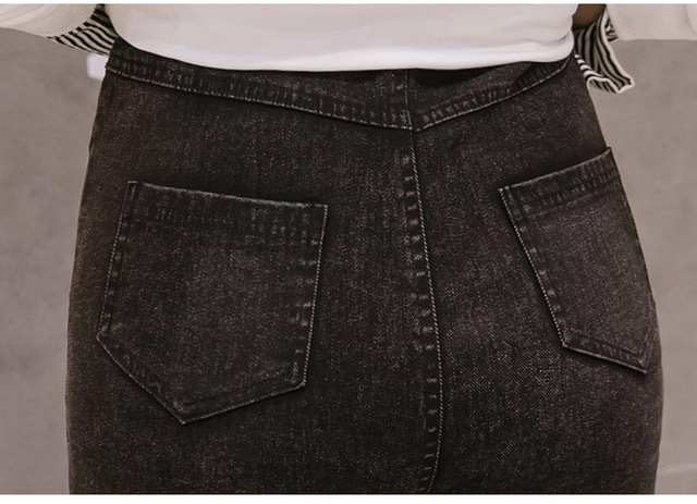 Dżinsowe spodnie rurki ciążowe z elastycznym materiałem - Wianko - 14