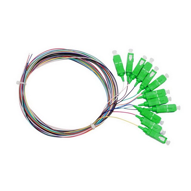 12-core pakiet Pigtail SC/APC 1.5 m - Kabel światłowodowy, sweter optyczny, przewód połączeniowy, jumper światłowodowy - wytrzymały kabel - Wianko - 8