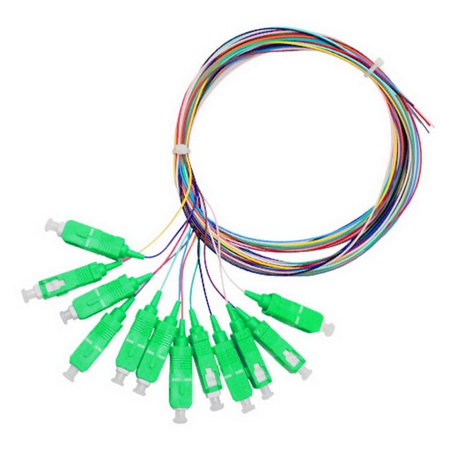 12-core pakiet Pigtail SC/APC 1.5 m - Kabel światłowodowy, sweter optyczny, przewód połączeniowy, jumper światłowodowy - wytrzymały kabel - Wianko - 7
