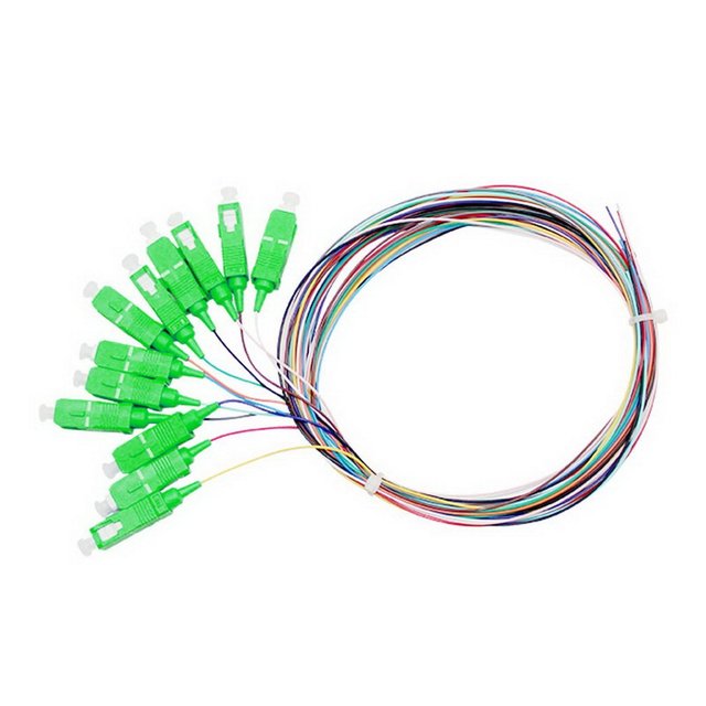 12-core pakiet Pigtail SC/APC 1.5 m - Kabel światłowodowy, sweter optyczny, przewód połączeniowy, jumper światłowodowy - wytrzymały kabel - Wianko - 2