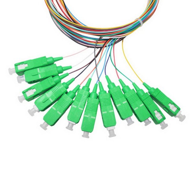 12-core pakiet Pigtail SC/APC 1.5 m - Kabel światłowodowy, sweter optyczny, przewód połączeniowy, jumper światłowodowy - wytrzymały kabel - Wianko - 6