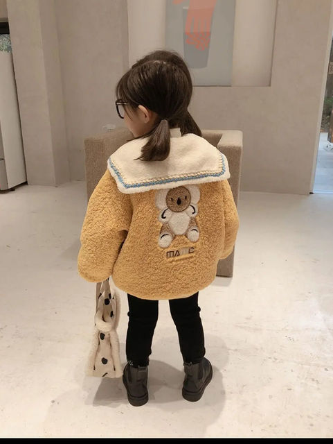 Dziecięcy zagęszczony płaszcz aksamitny z wełny na jesień i zimę - modna odzież dla dziewczynek i chłopców - Wianko - 5