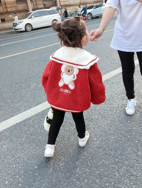 Dziecięcy zagęszczony płaszcz aksamitny z wełny na jesień i zimę - modna odzież dla dziewczynek i chłopców - Wianko - 2