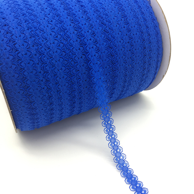10-jardów/lot 5/8 (15mm) szeroka niebieska dwustronna koronkowa wstążka haftowana, idealna do DIY akcesoriów krawieckich i spódniczy - Wianko - 16