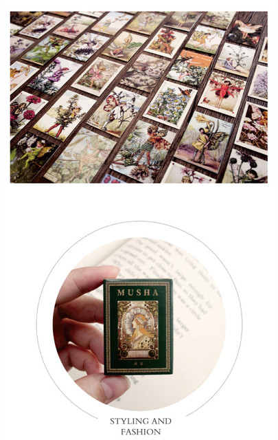 100 sztuk/pudło Vintage Story - Kraft Paper - śliczne pamiętniki Scrapbooking - DIY - Bullet Journaling - akcesoria karty LOMO - notatnik - Wianko - 9
