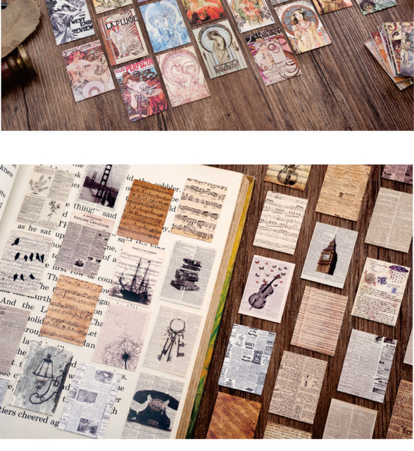 100 sztuk/pudło Vintage Story - Kraft Paper - śliczne pamiętniki Scrapbooking - DIY - Bullet Journaling - akcesoria karty LOMO - notatnik - Wianko - 14