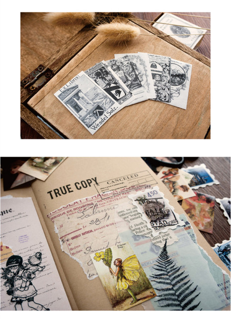 100 sztuk/pudło Vintage Story - Kraft Paper - śliczne pamiętniki Scrapbooking - DIY - Bullet Journaling - akcesoria karty LOMO - notatnik - Wianko - 21