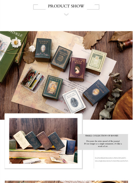 100 sztuk/pudło Vintage Story - Kraft Paper - śliczne pamiętniki Scrapbooking - DIY - Bullet Journaling - akcesoria karty LOMO - notatnik - Wianko - 7