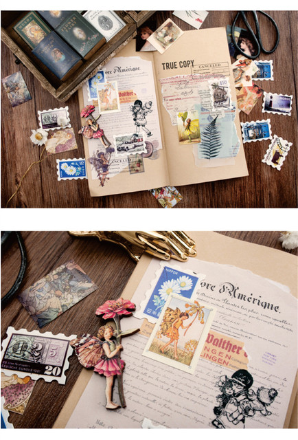 100 sztuk/pudło Vintage Story - Kraft Paper - śliczne pamiętniki Scrapbooking - DIY - Bullet Journaling - akcesoria karty LOMO - notatnik - Wianko - 18