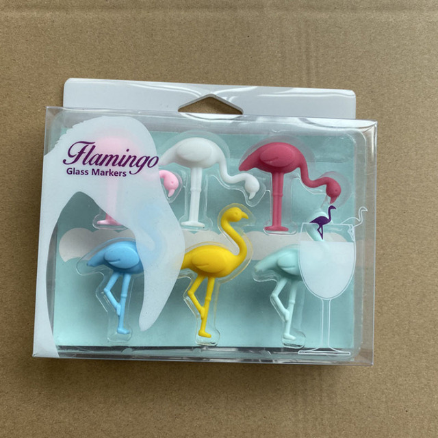 Flamingo zaczepka do kieliszka wina, kreatywna, silikonowa, kreskówka, rodzina zwierząt, ochrona środowiska - Wianko - 8