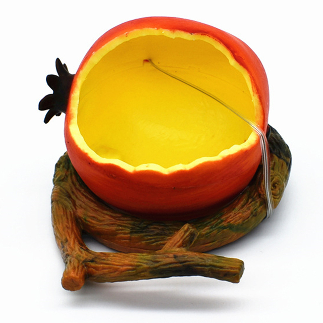 Dozownik pokarmu dla papug w kształcie śmiesznych owoców - pomarańczowy granat - Wianko - 19