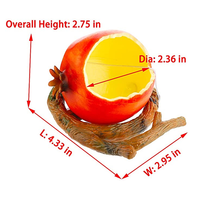 Dozownik pokarmu dla papug w kształcie śmiesznych owoców - pomarańczowy granat - Wianko - 21