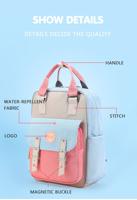 TINYAT Plecak szkolny dla dziewczyny z miejscem na laptopa - młodzieżowy, modny, pojemny - Wianko - 8