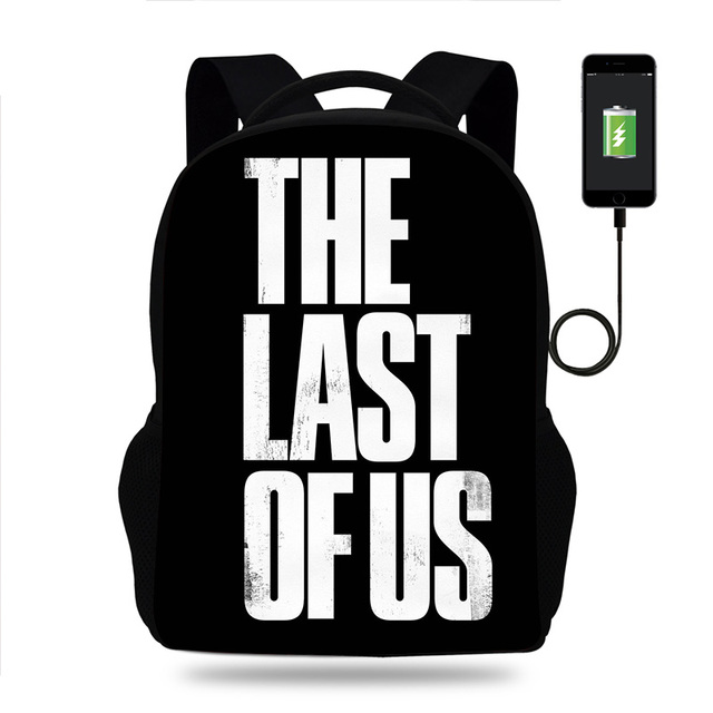 Plecak Mochila Ostatni z nas 2 - dla chłopców i dziewcząt, w stylu nastoletnim, na książki, podróżny, z portem USB - Wianko - 6