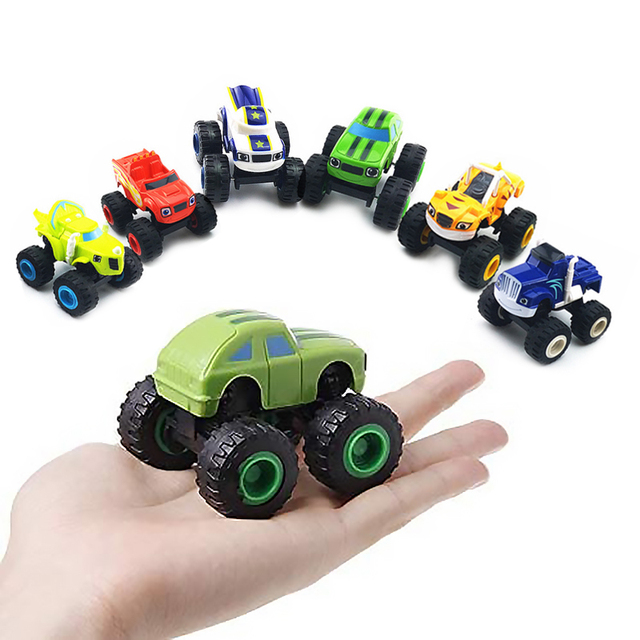 Zestaw 6 sztuk samochodów zabawkowych Blaze Diecast Crusher Truck Model postaci Blazer Machines dla chłopców - świąteczne prezenty urodzinowe - Wianko - 4