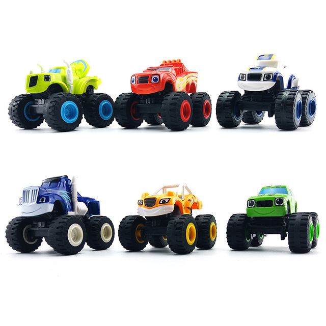 Zestaw 6 sztuk samochodów zabawkowych Blaze Diecast Crusher Truck Model postaci Blazer Machines dla chłopców - świąteczne prezenty urodzinowe - Wianko - 8
