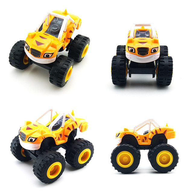 Zestaw 6 sztuk samochodów zabawkowych Blaze Diecast Crusher Truck Model postaci Blazer Machines dla chłopców - świąteczne prezenty urodzinowe - Wianko - 2