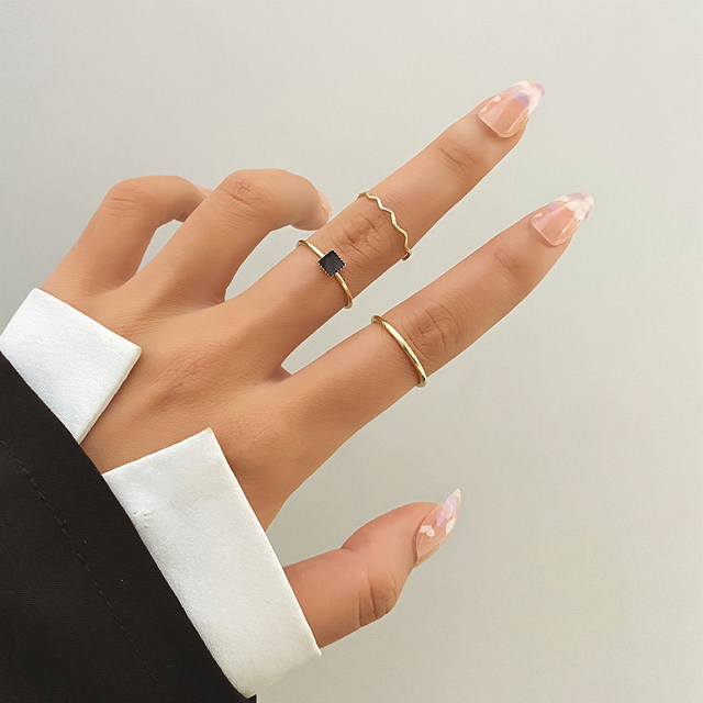 Pierścień z węża punk metalowego w minimalistycznym stylu w kształcie pierścienia ze złota biżuteria dla kobiet - Wianko - 8