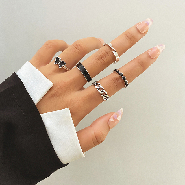 Pierścień z węża punk metalowego w minimalistycznym stylu w kształcie pierścienia ze złota biżuteria dla kobiet - Wianko - 7