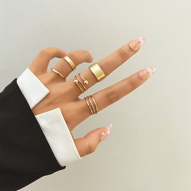 Pierścień z węża punk metalowego w minimalistycznym stylu w kształcie pierścienia ze złota biżuteria dla kobiet - Wianko - 5