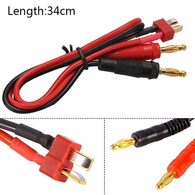 Złącze RC kabel T z wtyczką RC do ładowania baterii 4mm złączem bananowym dla ładowarek IMAXs B6 B6AC B8 - Wianko - 3