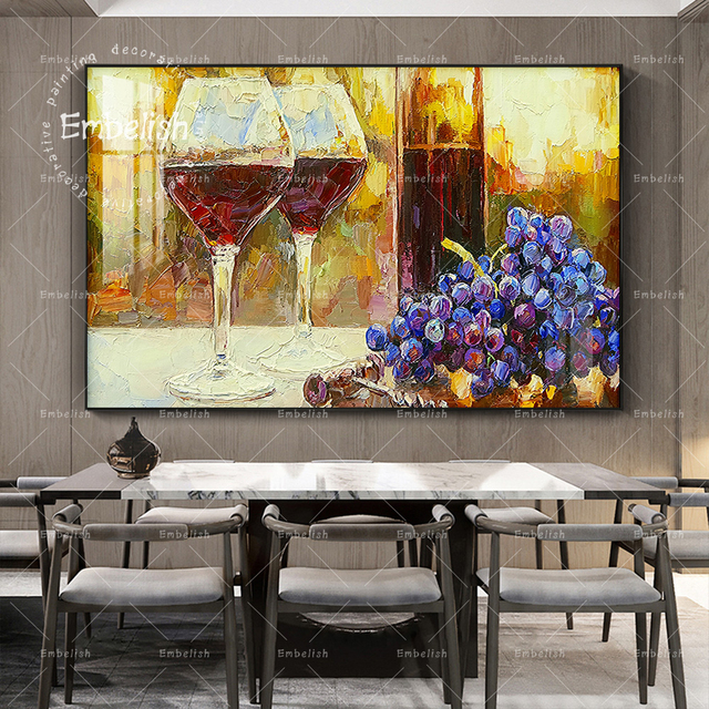 Obraz na płótnie Embelish Vintage z czerwonym winem i winogronami do nowoczesnych dekoracji kuchennych - Wianko - 1