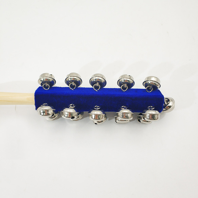 Instrument muzyczny flanelowy ręczny dzwonek Rocker - czerwony/niebieski - Wianko - 4