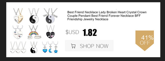 Naszyjnik damski w kształcie serca - 3 sztuki/zestaw, najlepszy przyjaciel - biżuteria przyjaźni BFF 2020 - Wianko - 4