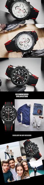 Zegarek męski MEGIR 2055 - luksusowa marka sportowa, pasek silikonowy, wodoodporny, chronograf, kwarcowy, wojskowy - Wianko - 6