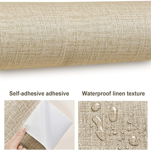 Tapeta samoprzylepna Home Decor wzór tkaniny - odporna na pleśń i wodoodporna - do salonu, sypialni i ściany sklepowej - Wianko - 3