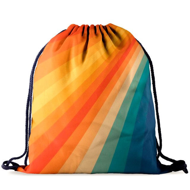 Nowoczesna torba strunowa z 3D printem – stylowy dodatek szkolny - Wianko - 7