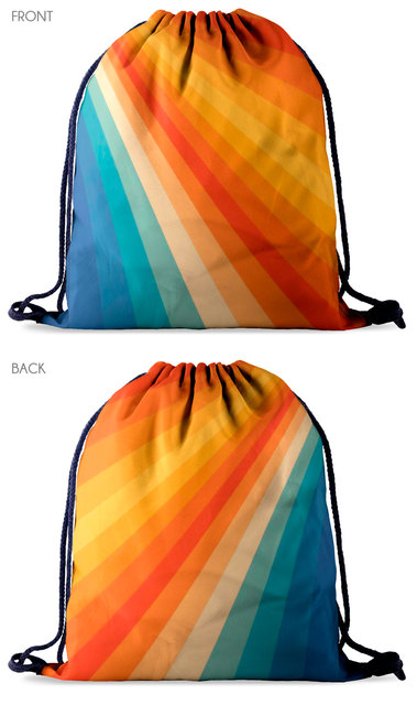 Nowoczesna torba strunowa z 3D printem – stylowy dodatek szkolny - Wianko - 4